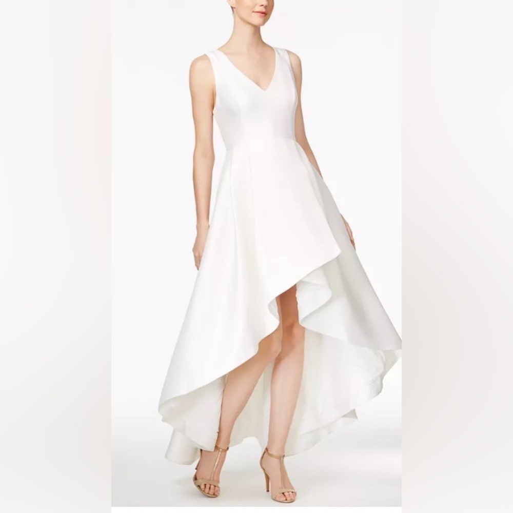 Calvin Klein High Low White Dress